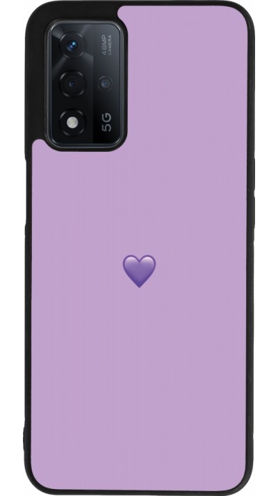 OPPO A93s 5G Case Hülle - Silikon schwarz Valentine 2023 purpule single heart