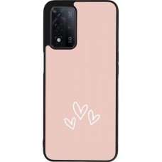 Coque OPPO A93s 5G - Silicone rigide noir Valentine 2023 three minimalist hearts