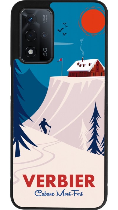 OPPO A93s 5G Case Hülle - Silikon schwarz Verbier Cabane Mont-Fort