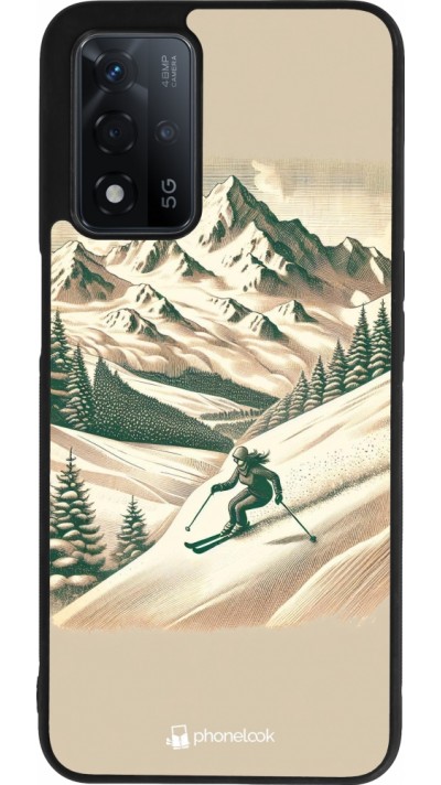 OPPO A93s 5G Case Hülle - Silikon schwarz Vintage Skiberg
