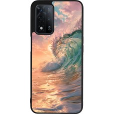 OPPO A93s 5G Case Hülle - Silikon schwarz Wave Sunset