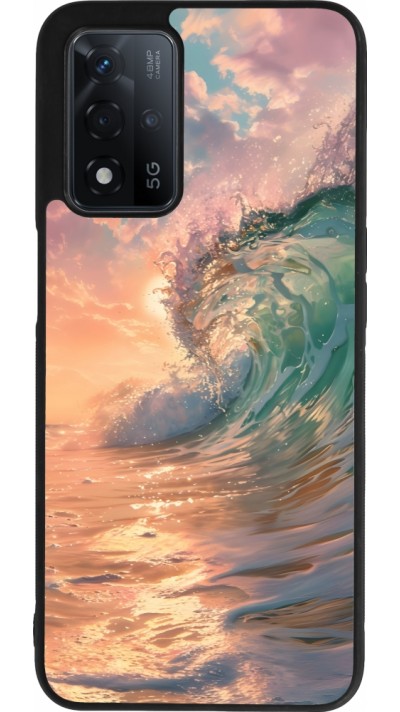 OPPO A93s 5G Case Hülle - Silikon schwarz Wave Sunset