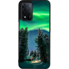 OPPO A93s 5G Case Hülle - Silikon schwarz Winter 22 Northern Lights