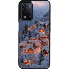 OPPO A93s 5G Case Hülle - Silikon schwarz Winter 25 Winter snowy village