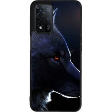 OPPO A93s 5G Case Hülle - Silikon schwarz Wolf Shape