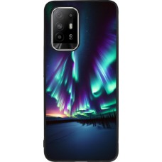 OPPO F19 Pro+ Case Hülle - Silikon schwarz Funkelndes Nordlicht
