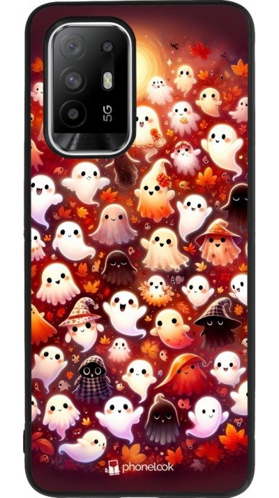 OPPO F19 Pro+ Case Hülle - Silikon schwarz Gespenster Herbst niedlich