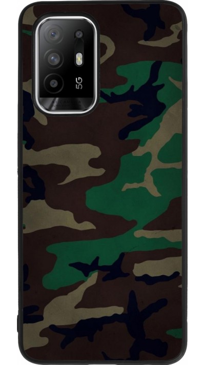 Coque OPPO F19 Pro+ - Silicone rigide noir Camouflage 3