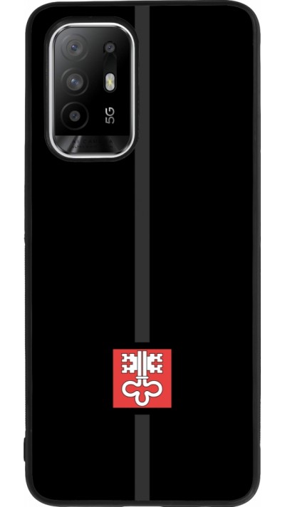 OPPO F19 Pro+ Case Hülle - Silikon schwarz Kanton NW schwarz