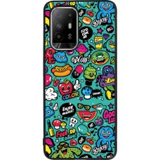 Coque OPPO F19 Pro+ - Silicone rigide noir Cartoons old school