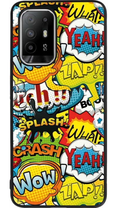 Coque OPPO F19 Pro+ - Silicone rigide noir Cartoons slogans