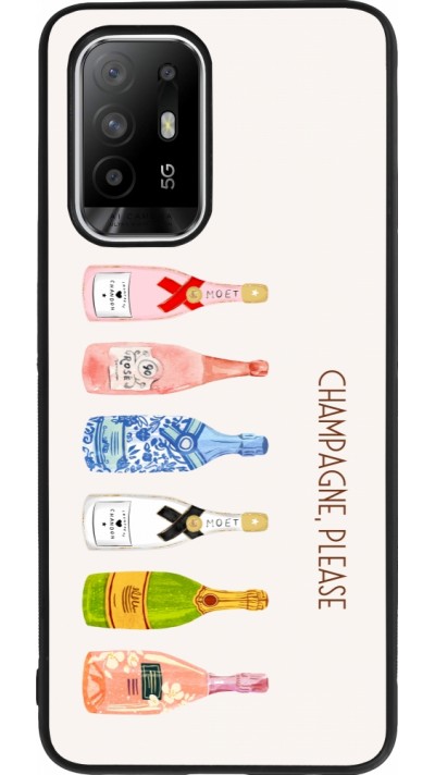 Coque OPPO F19 Pro+ - Silicone rigide noir Champagne Please