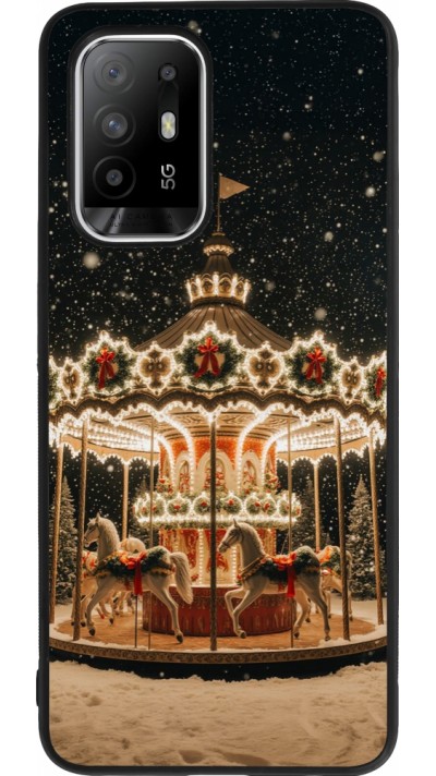 Coque OPPO F19 Pro+ - Silicone rigide noir Christmas 25 Carousel