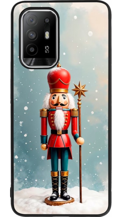 Coque OPPO F19 Pro+ - Silicone rigide noir Christmas 25 Nutcracker Snow