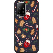 Coque OPPO F19 Pro+ - Silicone rigide noir Christmas 25 Pattern Gingerbread House