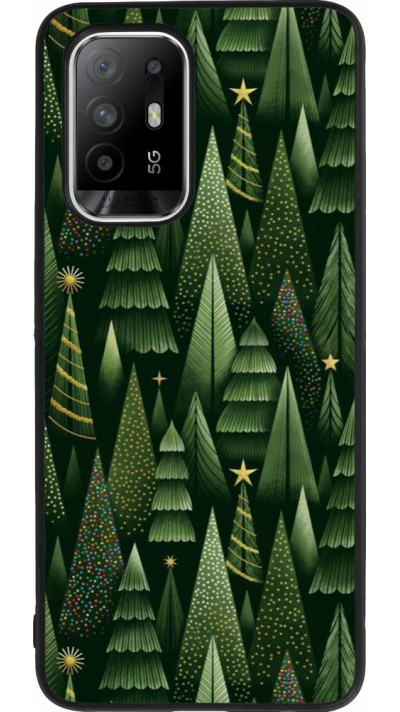 Coque OPPO F19 Pro+ - Silicone rigide noir Christmas 25 Pattern Xmas Tree