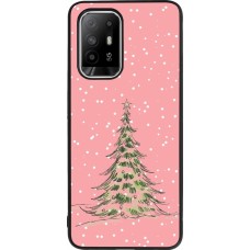 Coque OPPO F19 Pro+ - Silicone rigide noir Christmas 25 Pink Tree