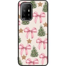 Coque OPPO F19 Pro+ - Silicone rigide noir Christmas 25 Vintage Ribbons