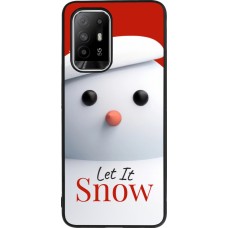 Coque OPPO F19 Pro+ - Silicone rigide noir Christmas 25 Xmas Snowman
