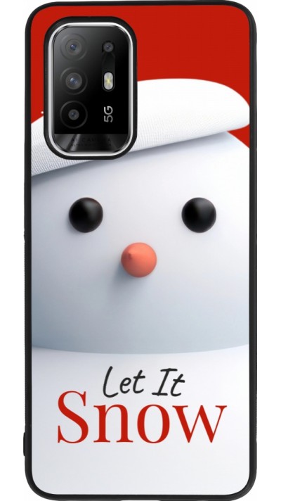 Coque OPPO F19 Pro+ - Silicone rigide noir Christmas 25 Xmas Snowman