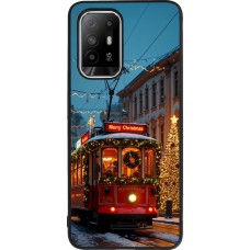 OPPO F19 Pro+ Case Hülle - Silikon schwarz Christmas 25 Xmas Train
