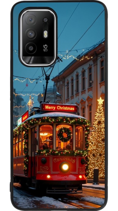 Coque OPPO F19 Pro+ - Silicone rigide noir Christmas 25 Xmas Train