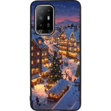 OPPO F19 Pro+ Case Hülle - Silikon schwarz Christmas 25 Xmas Village