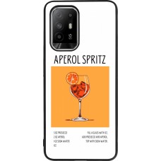 Coque OPPO F19 Pro+ - Silicone rigide noir Cocktail recette Aperol Spritz