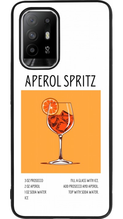 Coque OPPO F19 Pro+ - Silicone rigide noir Cocktail recette Aperol Spritz