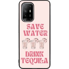 Coque OPPO F19 Pro+ - Silicone rigide noir Cocktail Save Water Drink Tequila