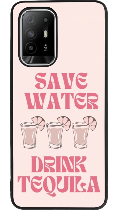 Coque OPPO F19 Pro+ - Silicone rigide noir Cocktail Save Water Drink Tequila