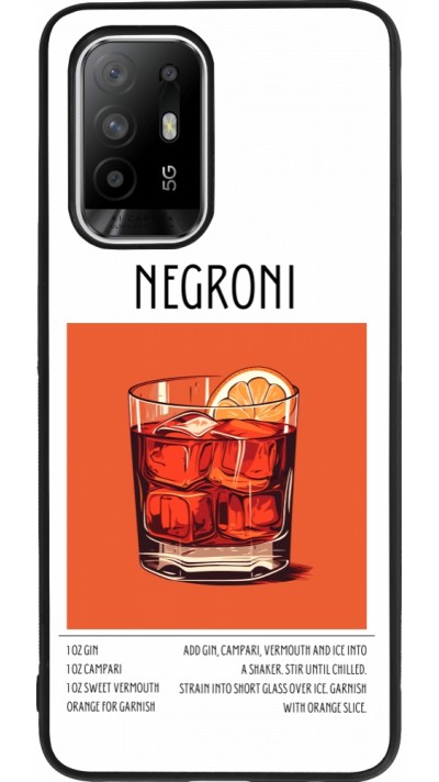 Coque OPPO F19 Pro+ - Silicone rigide noir Cocktail recette Negroni