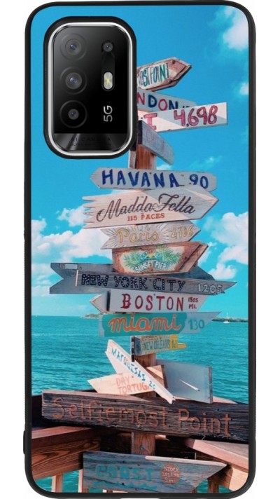 Coque OPPO F19 Pro+ - Silicone rigide noir Cool Cities Directions