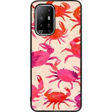 Coque OPPO F19 Pro+ - Silicone rigide noir Crabs Paint