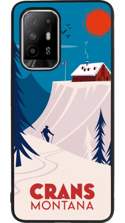 Coque OPPO F19 Pro+ - Silicone rigide noir Crans-Montana Cabane