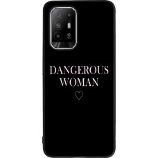 OPPO F19 Pro+ Case Hülle - Silikon schwarz Dangerous woman