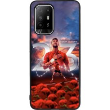OPPO F19 Pro+ Case Hülle - Silikon schwarz Djokovic 23 Grand Slam