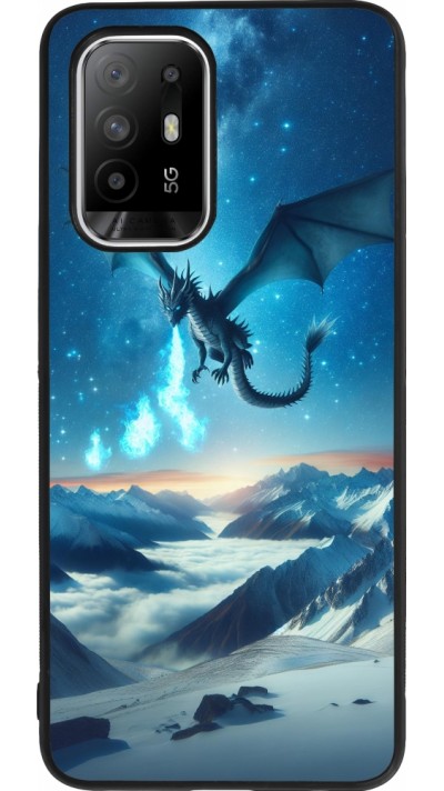 OPPO F19 Pro+ Case Hülle - Silikon schwarz Drache nächtliche Berg