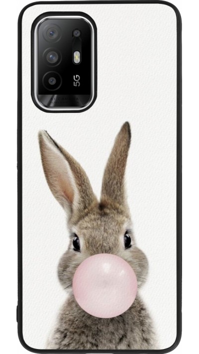 OPPO F19 Pro+ Case Hülle - Silikon schwarz Easter 2023 bubble gum bunny
