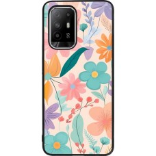 Coque OPPO F19 Pro+ - Silicone rigide noir Easter 2024 spring flowers