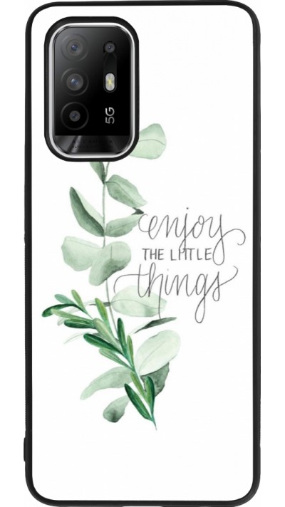 OPPO F19 Pro+ Case Hülle - Silikon schwarz Enjoy the little things