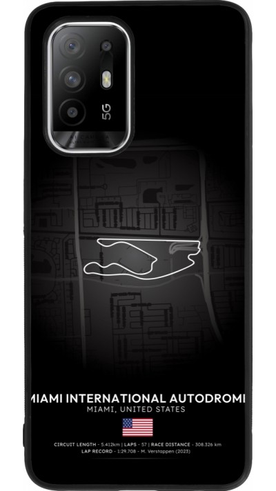 OPPO F19 Pro+ Case Hülle - Silikon schwarz F1 Track 2025 Miami
