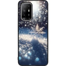 Coque OPPO F19 Pro+ - Silicone rigide noir Flocon Solaire Éclat