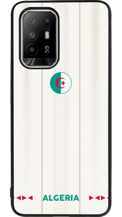 Coque OPPO F19 Pro+ - Silicone rigide noir Maillot de football Algérie 2026 personnalisable