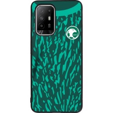 Coque OPPO F19 Pro+ - Silicone rigide noir Maillot de football Arabie saoudite 2022 personnalisable