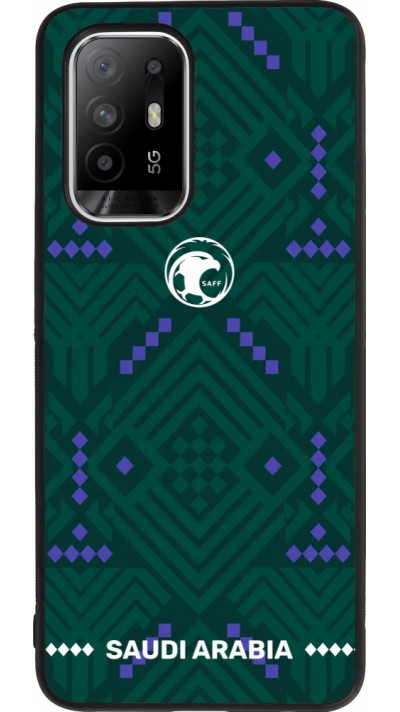 Coque OPPO F19 Pro+ - Silicone rigide noir Maillot de football Arabie saoudite 2026 personnalisable