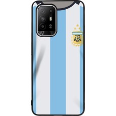 Coque OPPO F19 Pro+ - Silicone rigide noir Maillot de football Argentine 2022 personnalisable