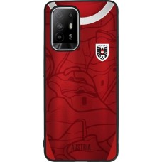 Coque OPPO F19 Pro+ - Silicone rigide noir Maillot de football Autriche personnalisable