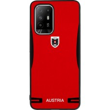 Coque OPPO F19 Pro+ - Silicone rigide noir Maillot de football Autriche 2026 personnalisable