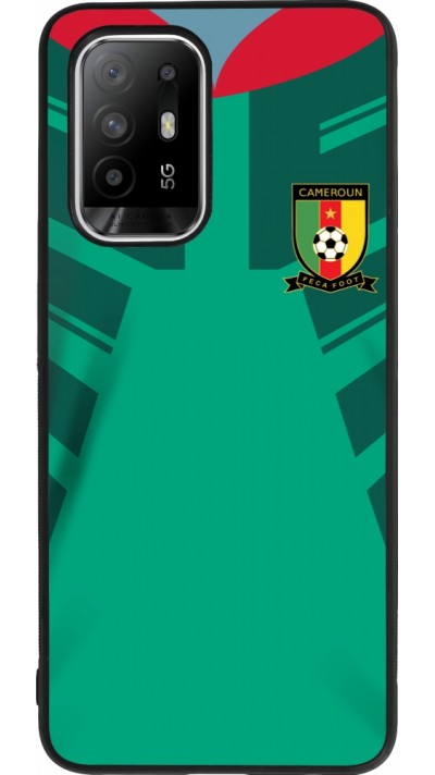 Coque OPPO F19 Pro+ - Silicone rigide noir Maillot de football Cameroun 2022 personnalisable